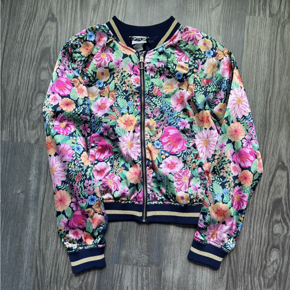 Angela McKay x H&M Multicolor Floral Bomber Jacket